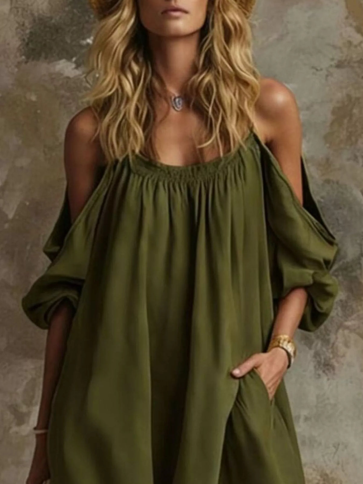 Cala Breeze - Mustard, Army Green, Dusty Pink, White - Vacation - Code Elegance