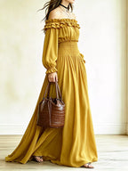 Azure Soleil - Beige, Black, Air Force Blue, Light Blue, Mustard - Vacation - Code Elegance