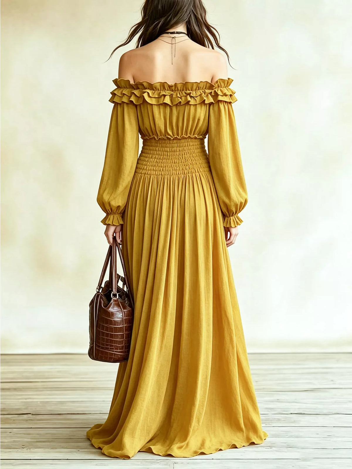 Azure Soleil - Beige, Black, Air Force Blue, Light Blue, Mustard - Vacation - Code Elegance