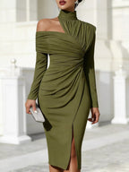 Camille Royale - White, Black, Burgundy, Khaki, Light Blue, Olive - Special Occasions - Code Elegance