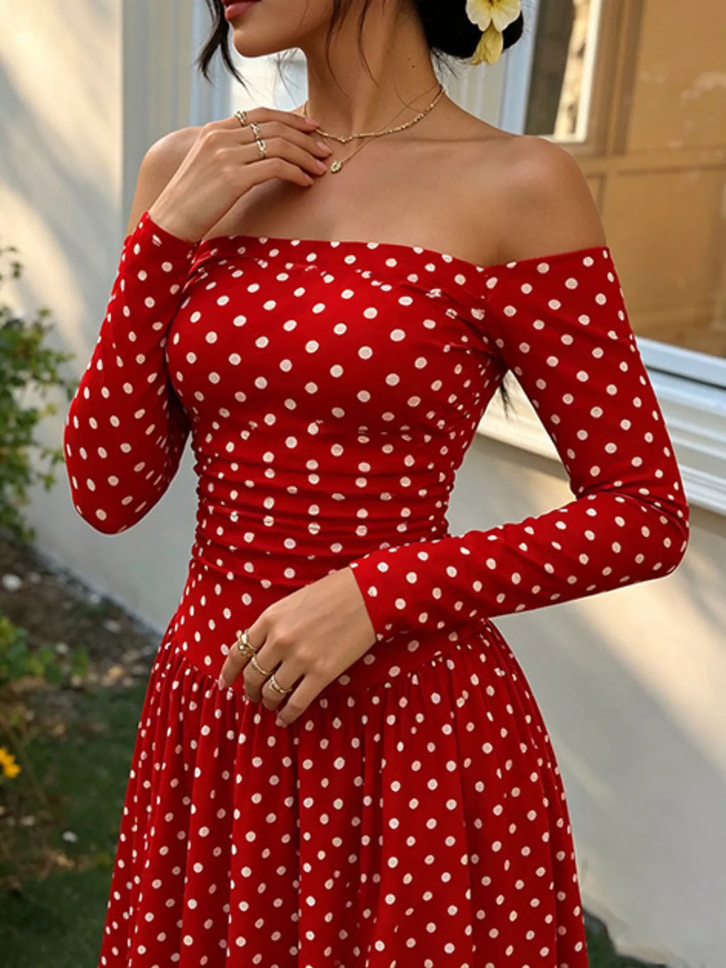 Marina Soleil - White Polka Dots, Brown, White, Black, Black Polka Dots, Brown Polka Dots, Red Polka Dots, Navy Blue Polka Dots - Vacation - Code Elegance