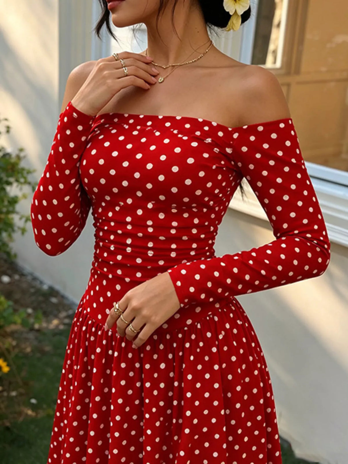 Marina Soleil - White Polka Dots, Brown, White, Black, Black Polka Dots, Brown Polka Dots, Red Polka Dots, Navy Blue Polka Dots - Vacation - Code Elegance