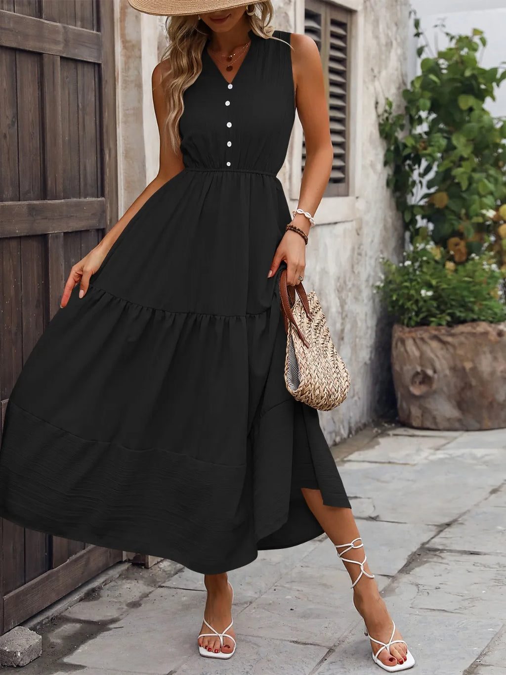 Santorini Breeze - Light Blue, Green, Black - Vacation - Code Elegance