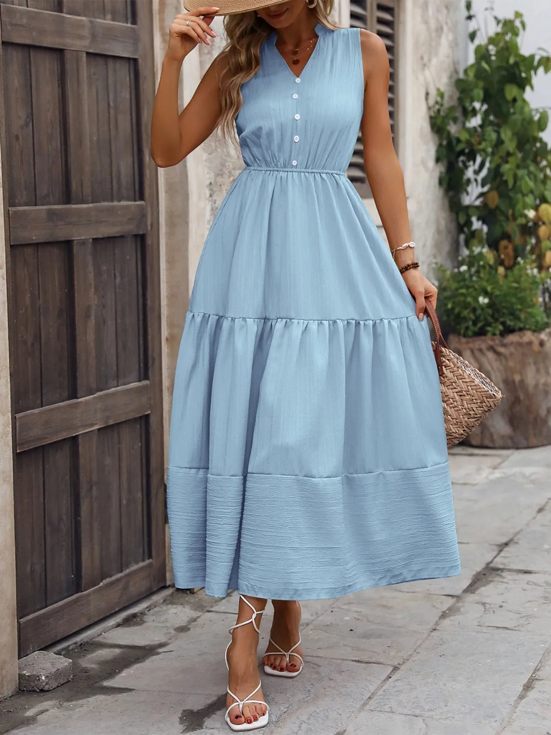 Santorini Breeze - Light Blue, Green, Black - Vacation - Code Elegance