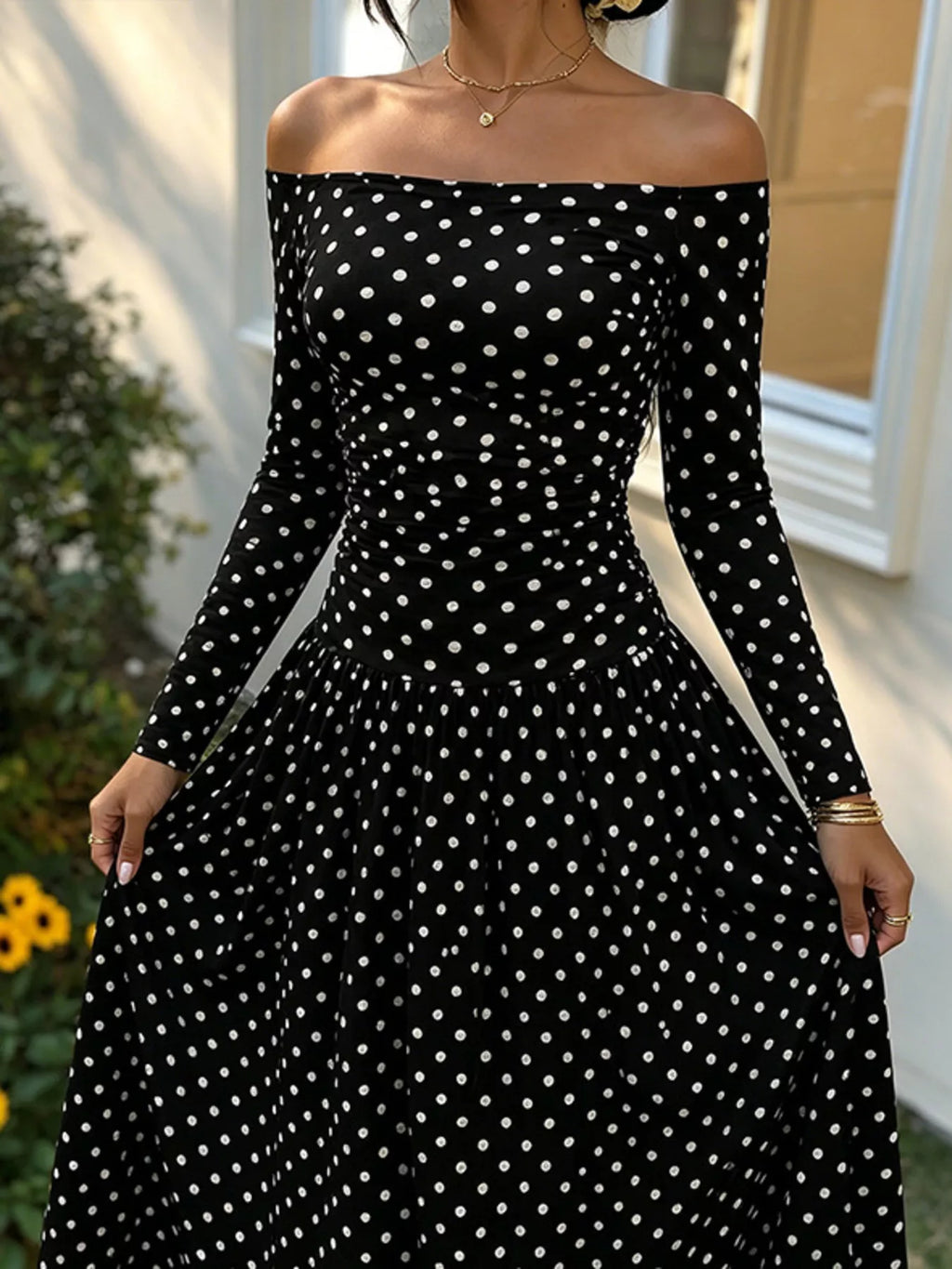 Marina Soleil - White Polka Dots, Brown, White, Black, Black Polka Dots, Brown Polka Dots, Red Polka Dots, Navy Blue Polka Dots - Vacation - Code Elegance
