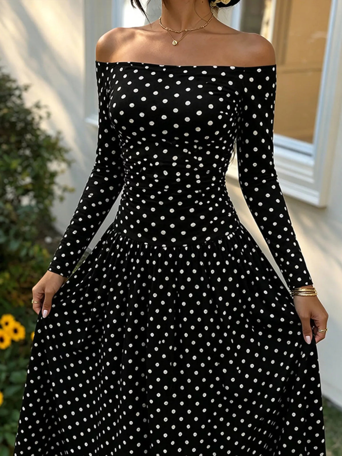 Marina Soleil - White Polka Dots, Brown, White, Black, Black Polka Dots, Brown Polka Dots, Red Polka Dots, Navy Blue Polka Dots - Vacation - Code Elegance