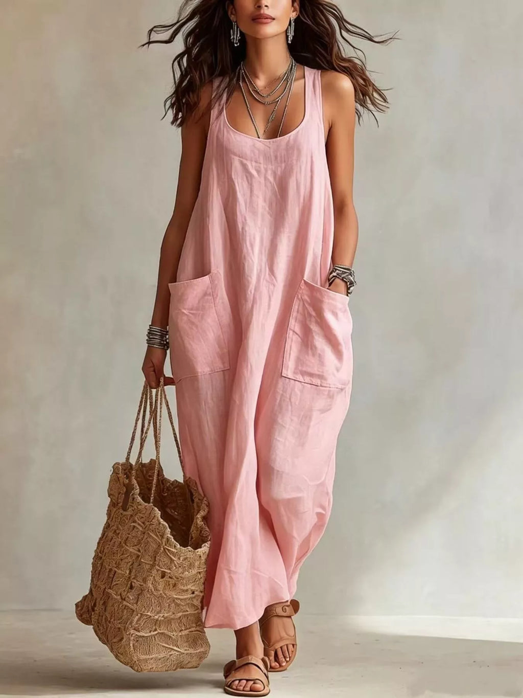 Santorini Soleil - White, Light Blue, Black, Brown, Light Green, Pink - Vacation - Code Elegance