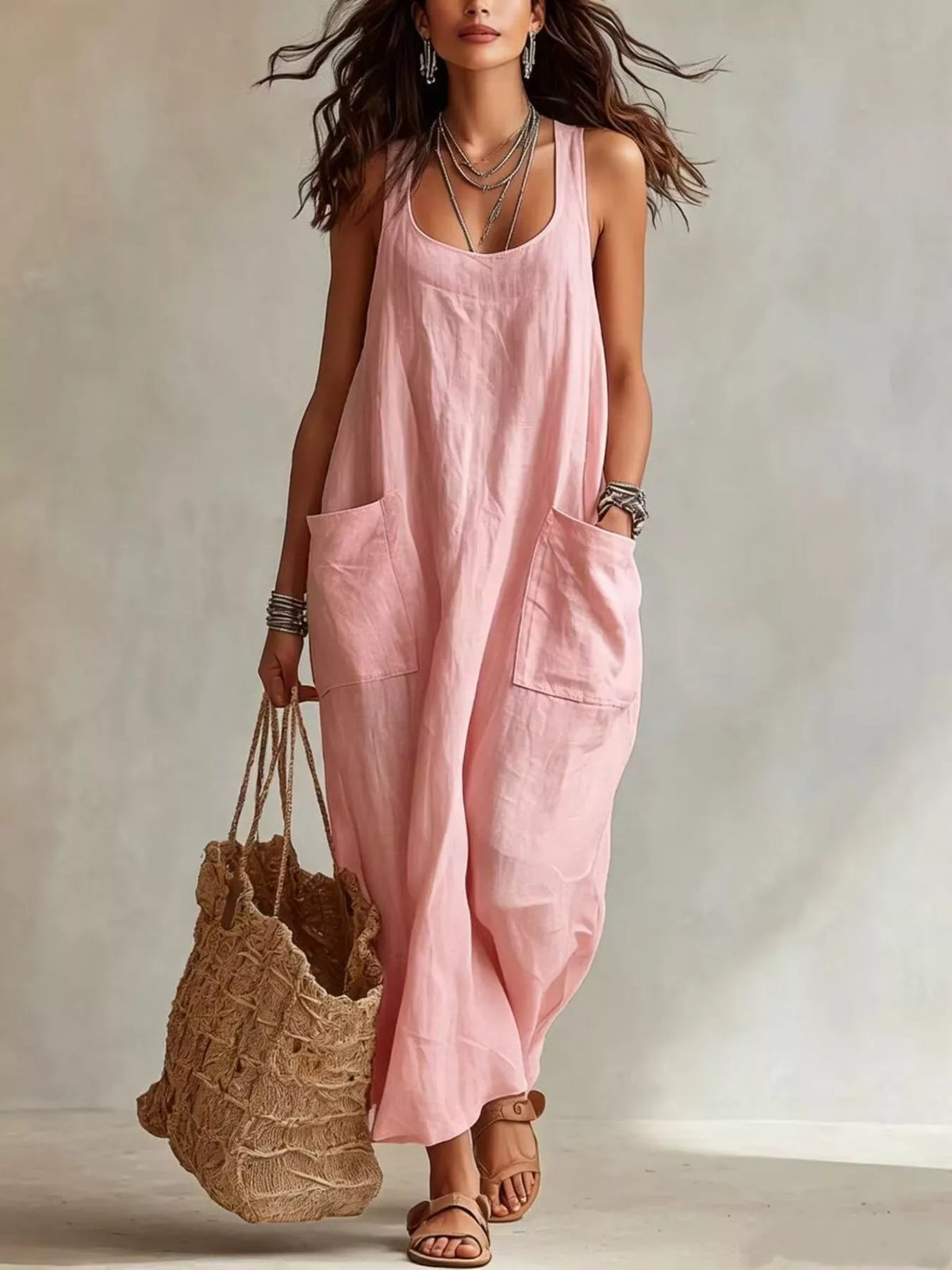 Santorini Soleil - White, Light Blue, Black, Brown, Light Green, Pink - Vacation - Code Elegance
