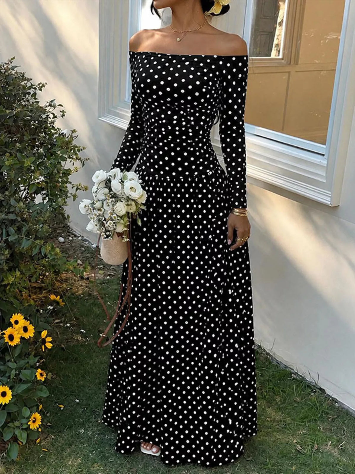 Marina Soleil - White Polka Dots, Brown, White, Black, Black Polka Dots, Brown Polka Dots, Red Polka Dots, Navy Blue Polka Dots - Vacation - Code Elegance