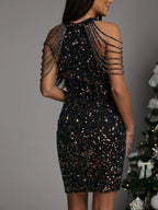 Noir Allure - White, Burgundy, Black - Date Night - Code Elegance