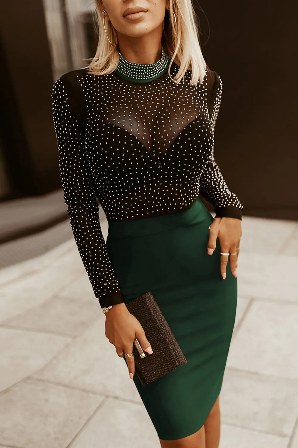 Elara Muse - Black, Dark Green - Date Night - Code Elegance