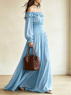 Azure Soleil - Beige, Black, Air Force Blue, Light Blue, Mustard - Vacation - Code Elegance