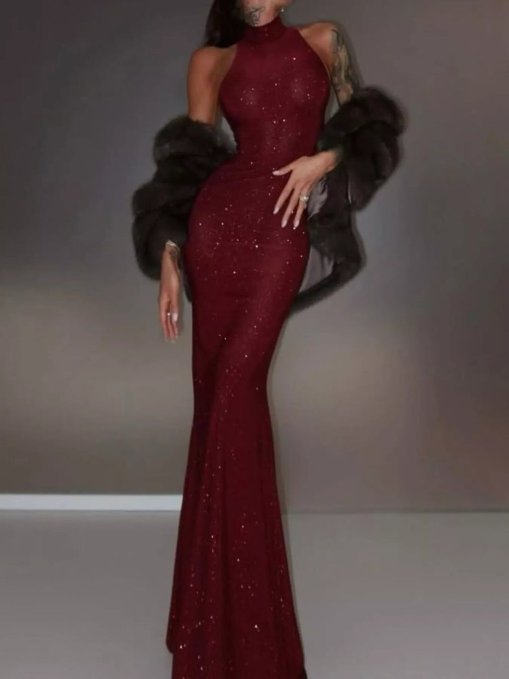 Noelle Royale - Black, Burgundy - Special Occasions - Code Elegance