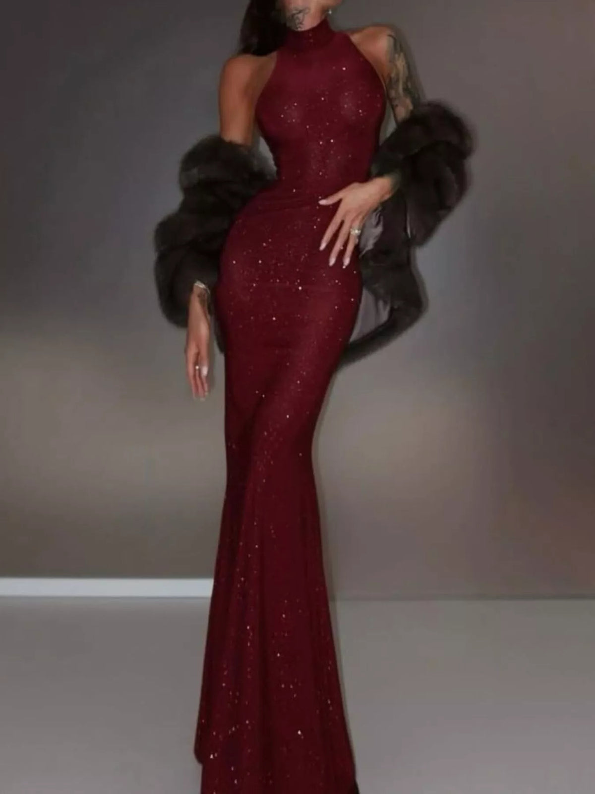 Noelle Royale - Black, Burgundy - Special Occasions - Code Elegance