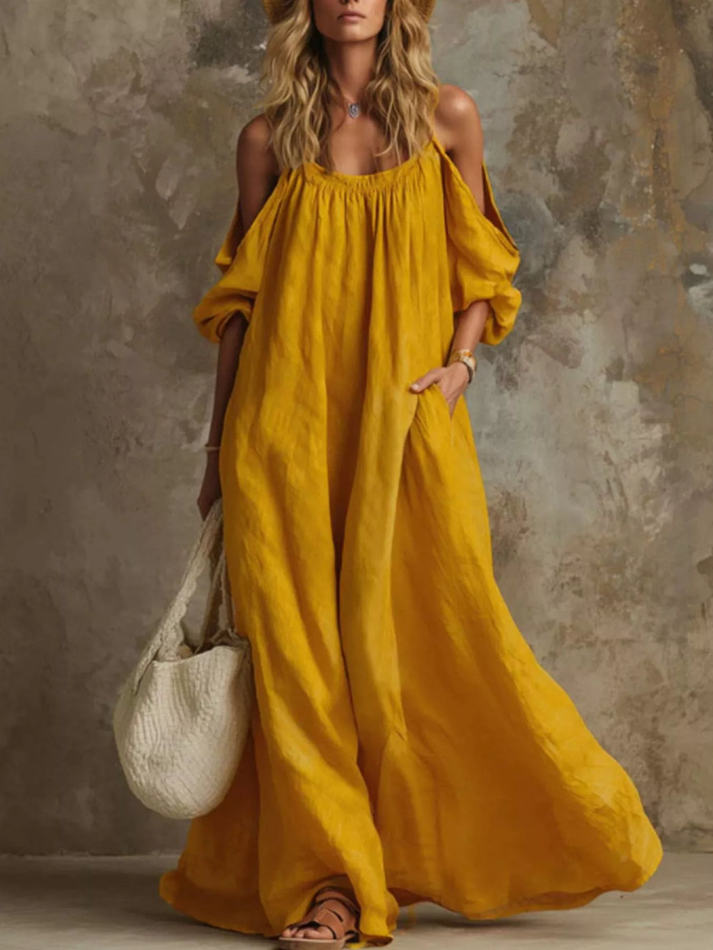 Cala Breeze - Mustard, Army Green, Dusty Pink, White - Vacation - Code Elegance