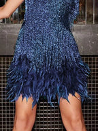 Velvet Allure - French Blue, White, Black, Champagne-colored, Blush Pink, Dark Blue, Gold - Date Night - Code Elegance