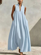 Luna Breeze - White, Light Blue, Gold - Vacation - Code Elegance