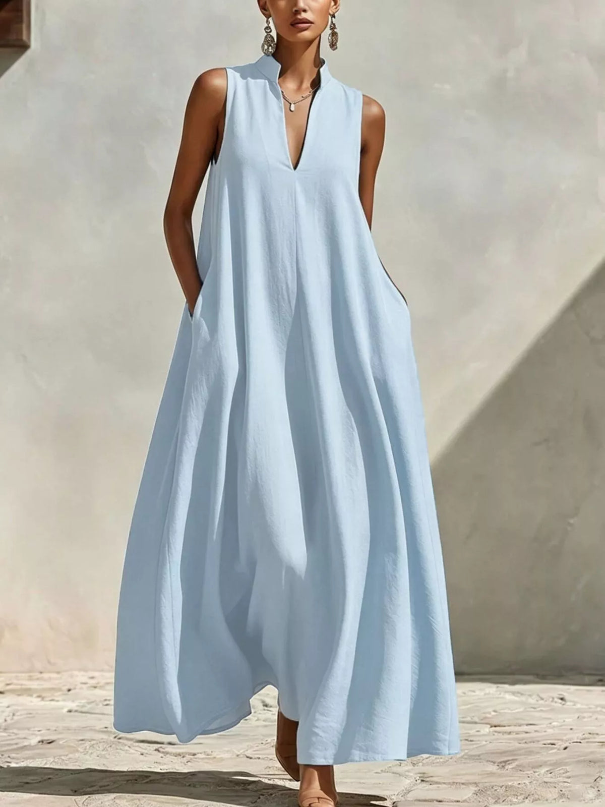 Luna Breeze - White, Light Blue, Gold - Vacation - Code Elegance