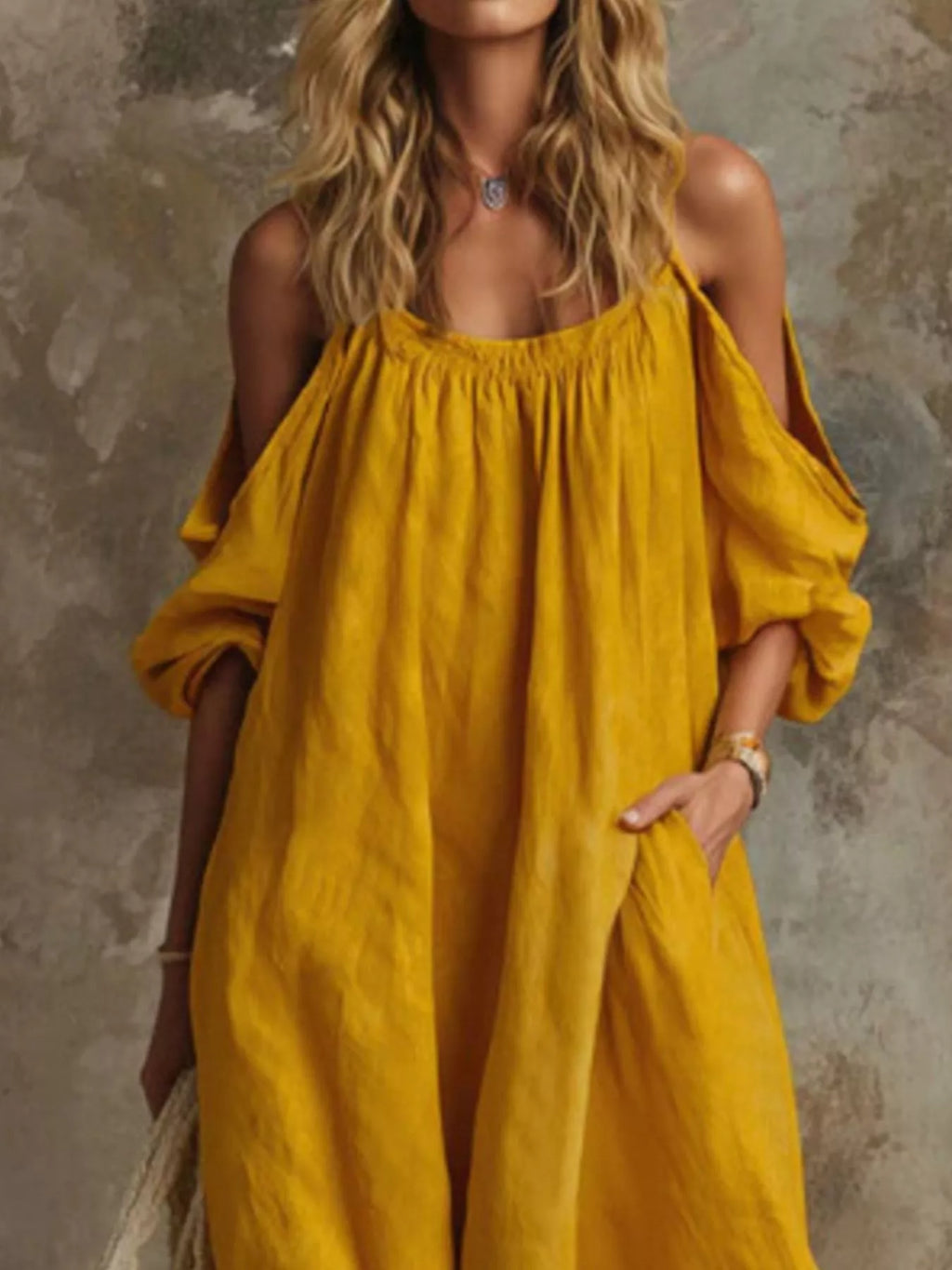 Cala Breeze - Mustard, Army Green, Dusty Pink, White - Vacation - Code Elegance