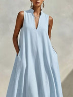 Luna Breeze - White, Light Blue, Gold - Vacation - Code Elegance