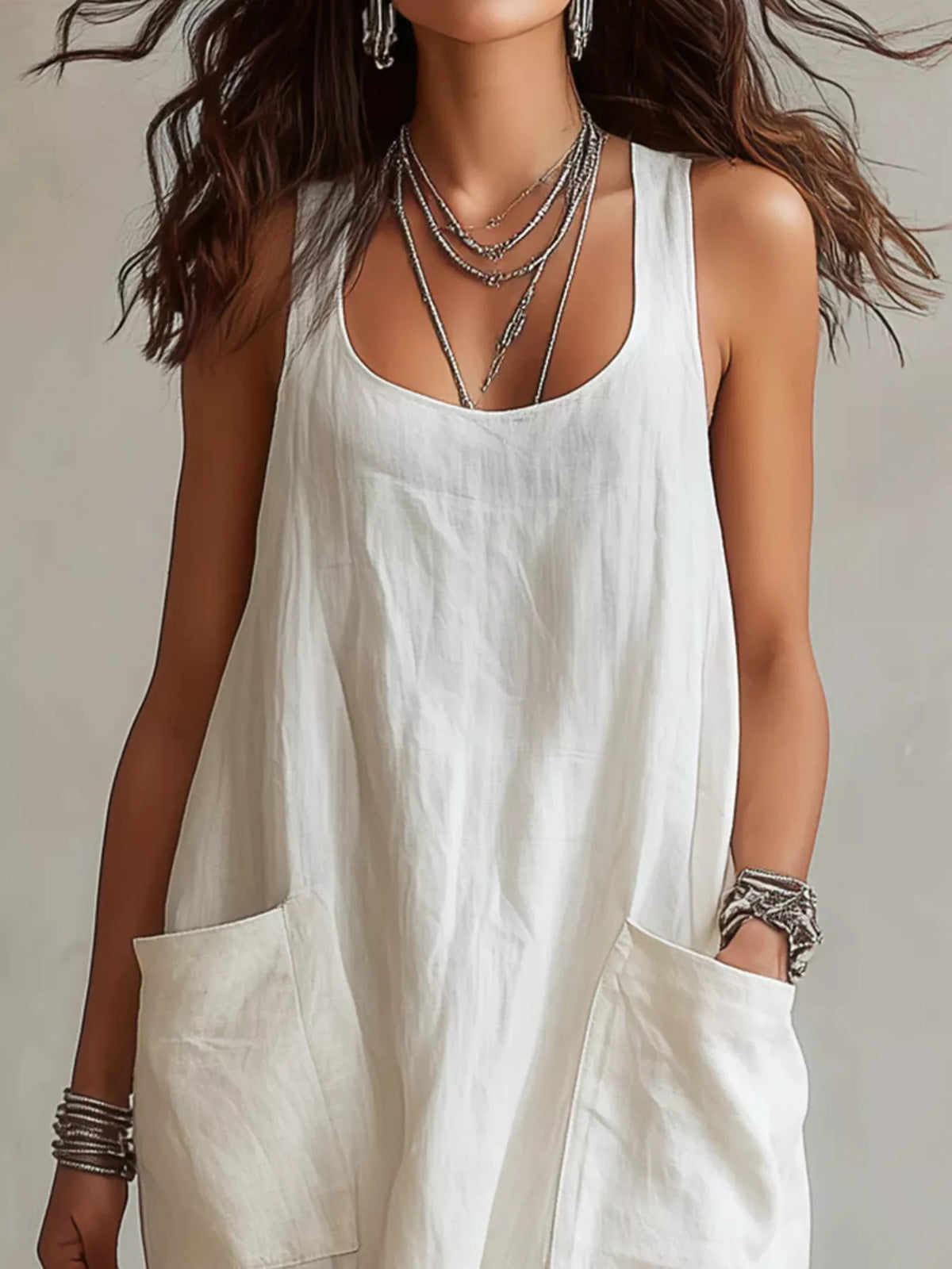 Santorini Soleil - White, Light Blue, Black, Brown, Light Green, Pink - Vacation - Code Elegance