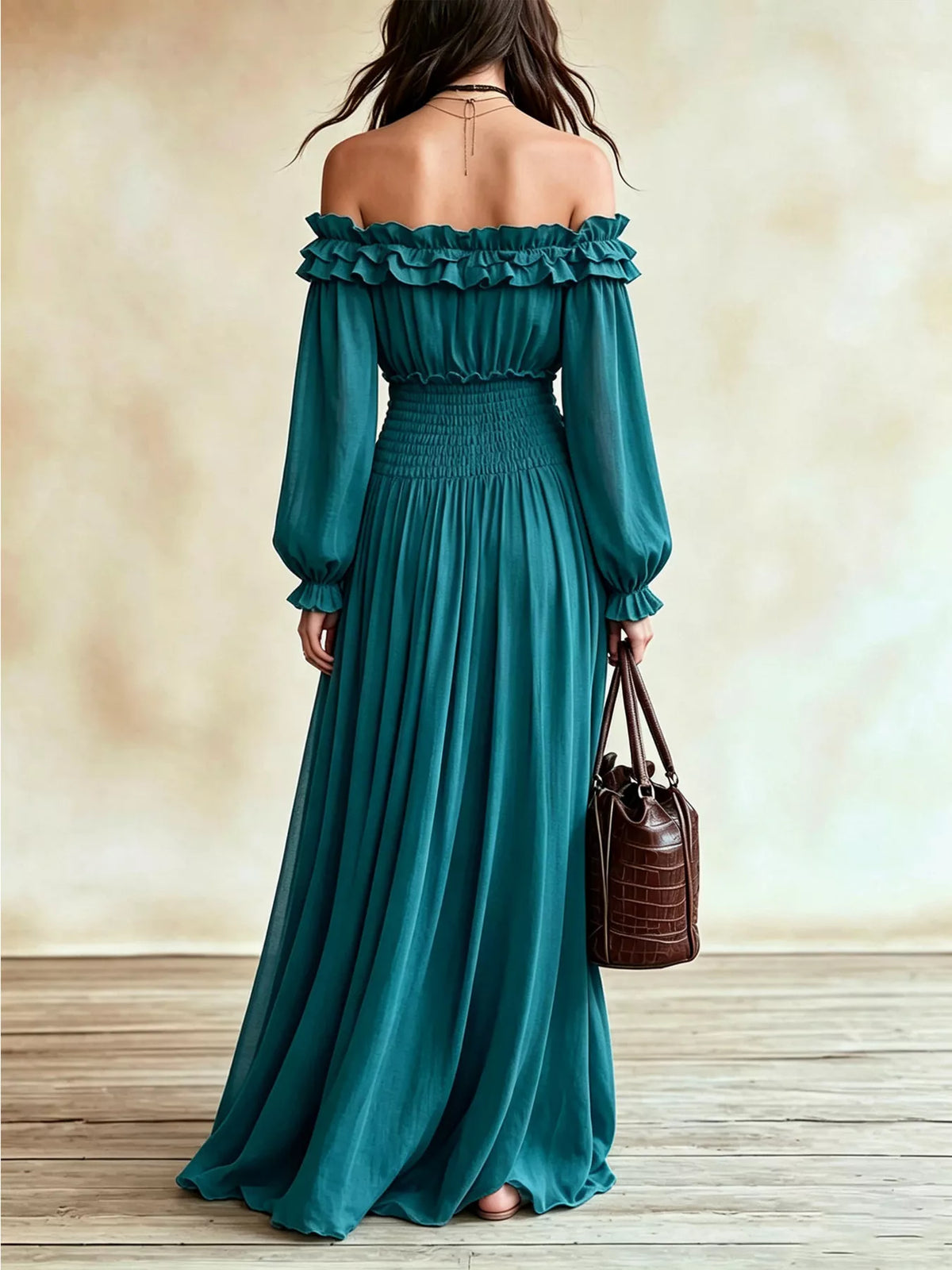Azure Soleil - Beige, Black, Air Force Blue, Light Blue, Mustard - Vacation - Code Elegance